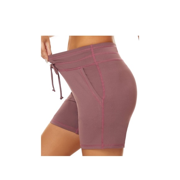 MOUEEY Women's Workout Hiking Shorts Running Athletic Gym Shorts with Pockets - Picture 4 of 9